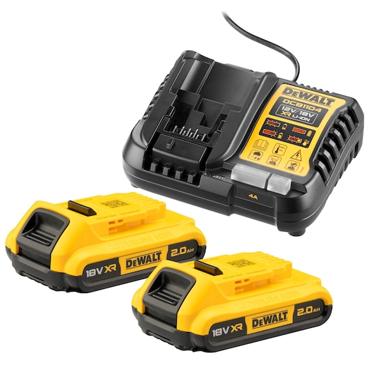 XR Battery Charger With Two 2Ah Batteries