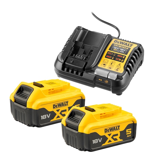 XR Battery Charger With Two 5Ah Batteries