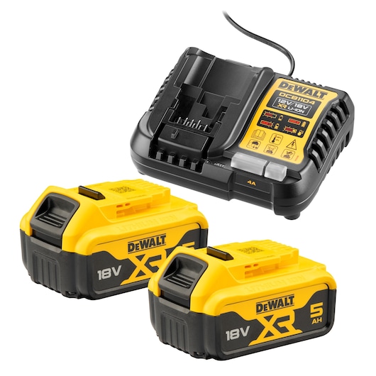 XR Battery Charger With Two 5Ah Batteries