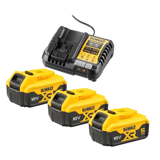 XR Battery Charger With Three 5Ah Batteries