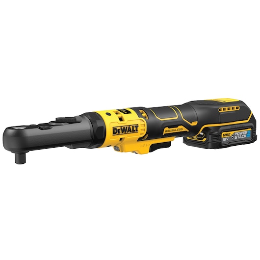 12V MAX XTREME(™) Sealed Head Ratchet side view with Powerstack battery