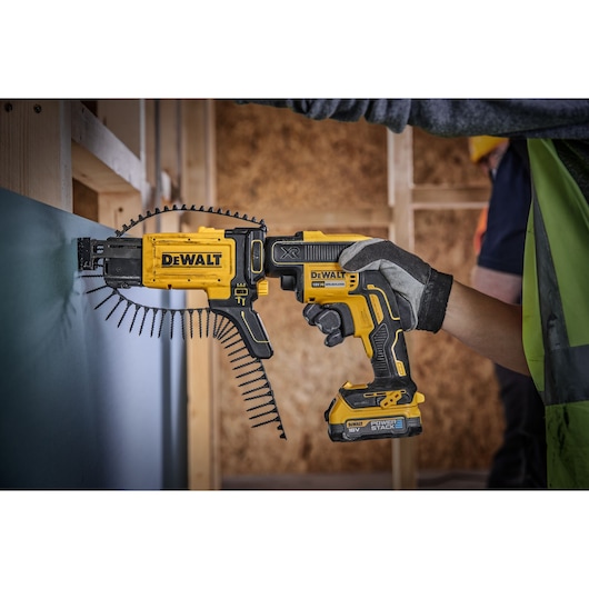 18V XR Gipsskruvdragare med 1x POWERSTACK kompakt batteri utan laddare i TSTAK