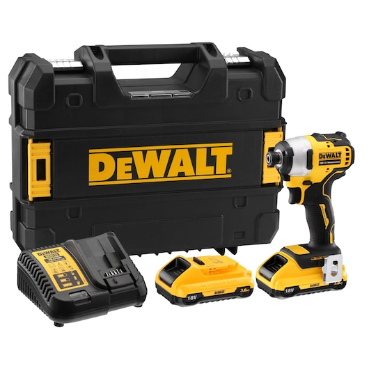 falme Krav deltager 18V XR KOLBORSTFRI KOMPAKT SLAGSKRUVDRAGARE - 2 X 3,0 AH BATTERIER OCH  LADDARE | DEWALT