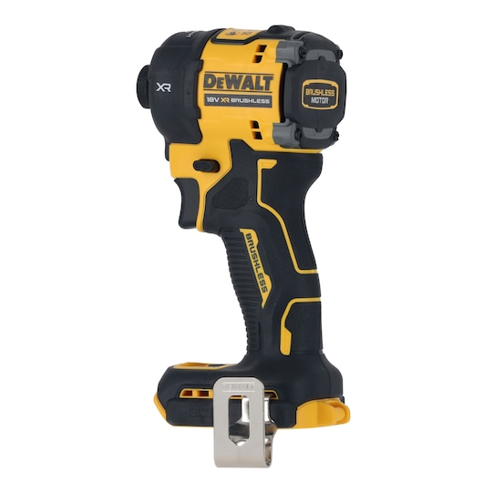 Rear view of 18V XR Brushless Impact Driver bare unit