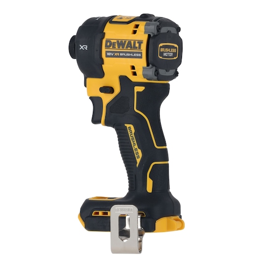 Rear view of 18V XR Brushless Impact Driver bare unit