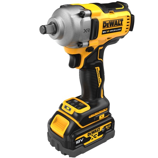 18V XR 1/2" Mutterdragare med låsring - 2x 5.0Ah AUTO batterier och laddare