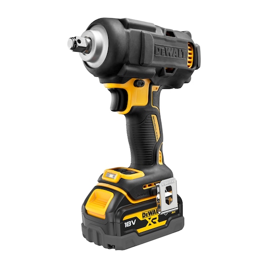 18V XR 1/2" Mutterdragare med låsring - 2x 5.0Ah AUTO batterier och laddare