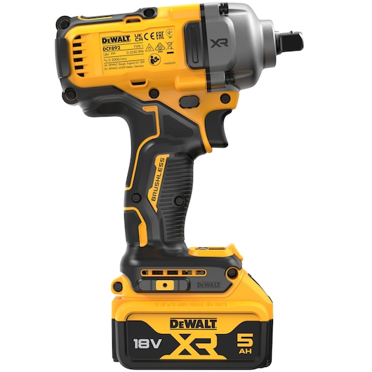 18V XR 1/2" Mutterdragare med låsring – 2x 5.0Ah batterier och laddare i TSTAK