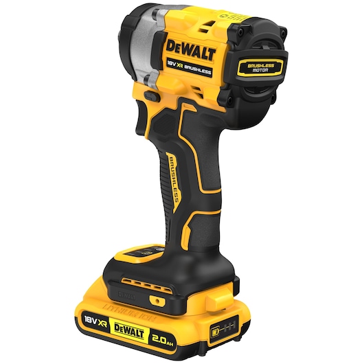 18V XR 1/2" Kompakt mutterdragare med låsring – 2x 2.0Ah batterier och laddare i TSTAK