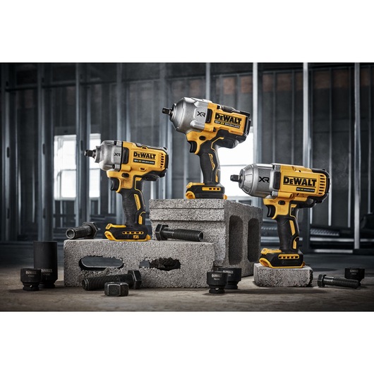 Group shot of x3 Dewalt Impact Wrenches