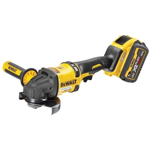 54V XR FLEXVOLT 125mm vinkelslip - 2x9.0Ah