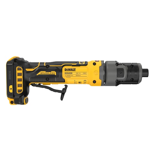 DEWALT 18V XR Compact Inline Grinder back side view