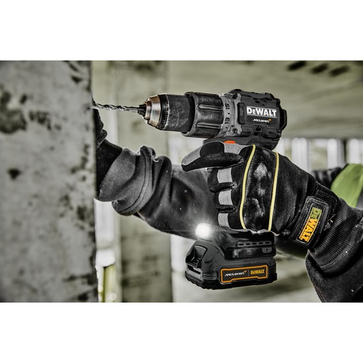 Limited Editon DEWALT/McLaren Drill Driver used in factory using pivoting LED light
