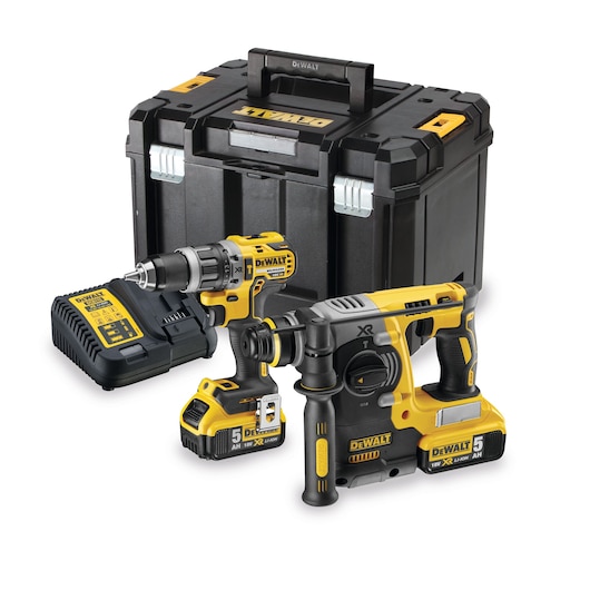 18V XR Kolborstfritt Kombikit – 2X 5Ah