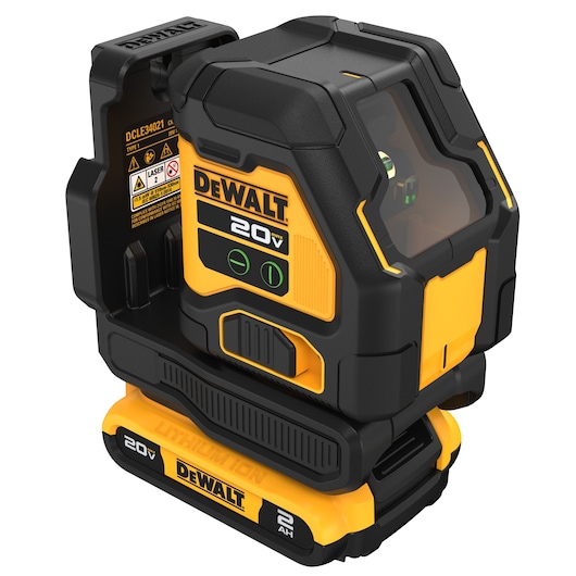 Three quarter front view of DEWALT Cross Line Laser