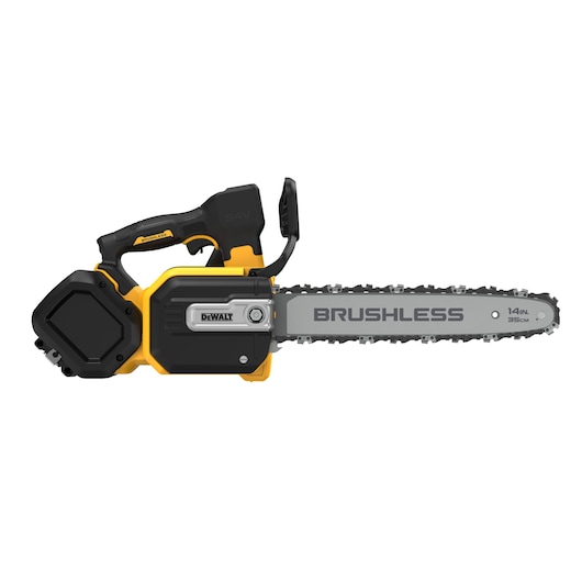 Back side view of 54V Top Handle Chainsaw