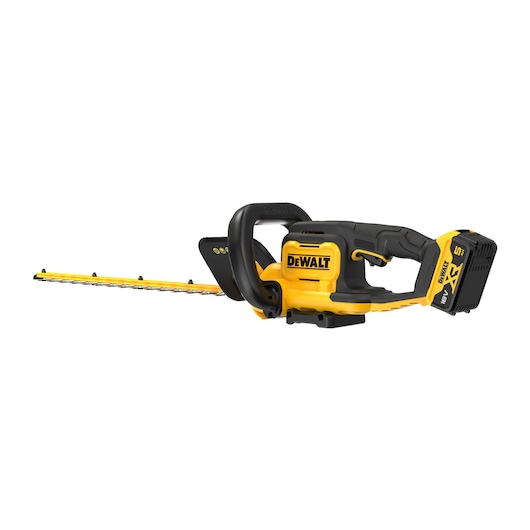 18V XR Hedge Trimmer - with 5AH battery  3/4 rear view