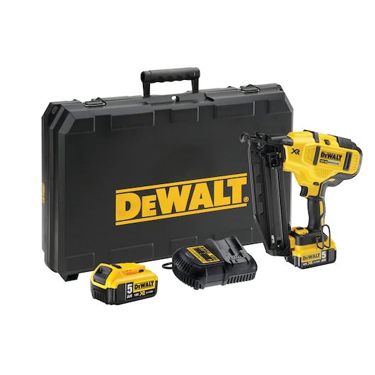 18V XR Brushless Second Fix Nailer (2 X 5 Ah) (16 Gauge)