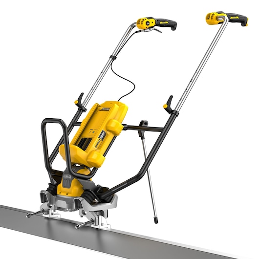 Powershift Screed with L shaped beam and stand close view 