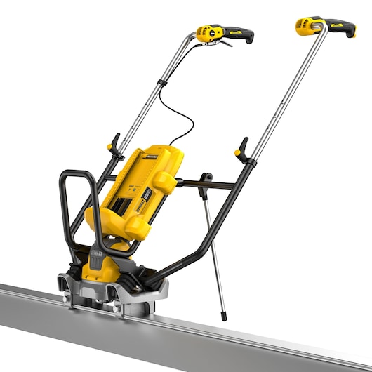 Powershift Screed with L shaped beam and stand close view 
