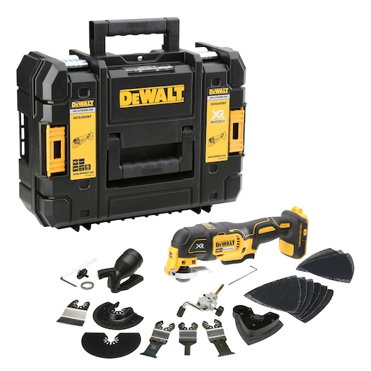 Oscillerande multitool, XR, 18 V, kolborstfri, utan batteri, TSTAK