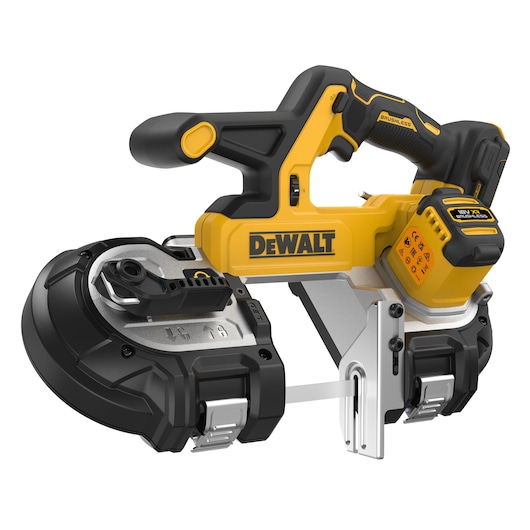 DEWALT 18V MAX XR Mid-Size Bandsaw viewed from front right side