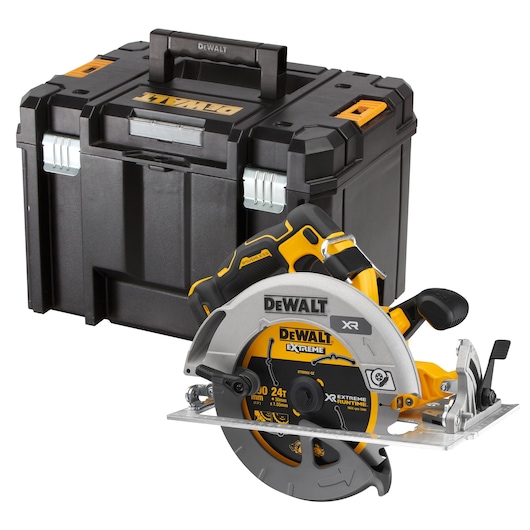 18V XR Brushless 190mm circular saw with 6AH FlexVolt battery, DCB116 charger and Tstak box