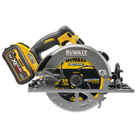 54V XR FLEXVOLT 190mm cirkelsåg sågräls kompatibel - 2x6.0Ah