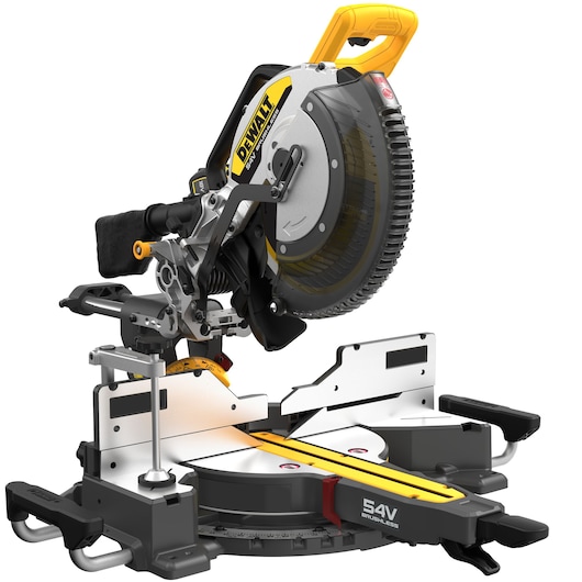 54V XR FLEXVOLT 305MM MITRE SAW FRONT 3/4 ALTERNATIVE VIEW