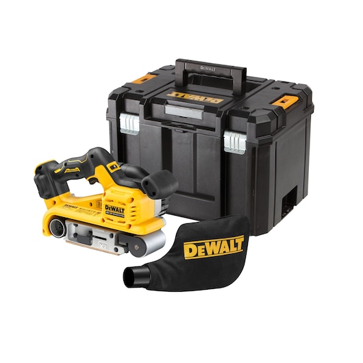 18V XR Brushless Belt Sander with dust bag and storage case