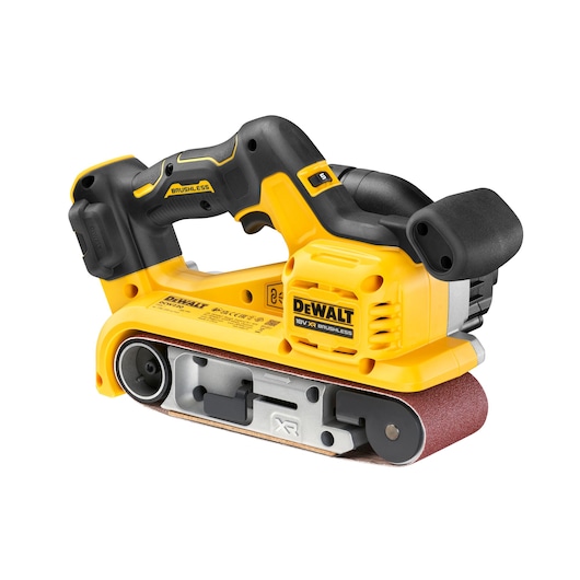 18V XR Brushless Belt Sander 3/4 view