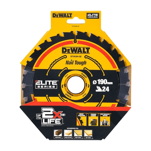 Packaging of Elite circular saw blade DT10304