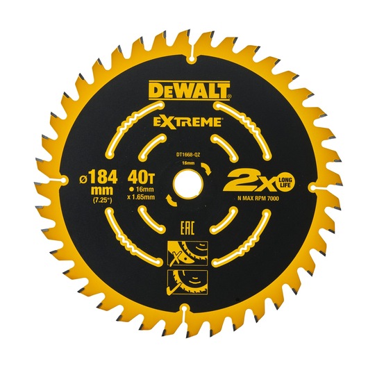 Precuision Trim Mitre saw Blade 184 x 16 x 40T
