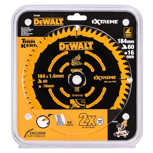 Precuision Trim Mitre saw Blade 184 x 16 x 60T