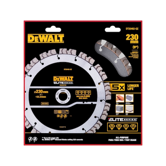 Elite Diamond Cutting Wheel 230 x 22.23mm in pack