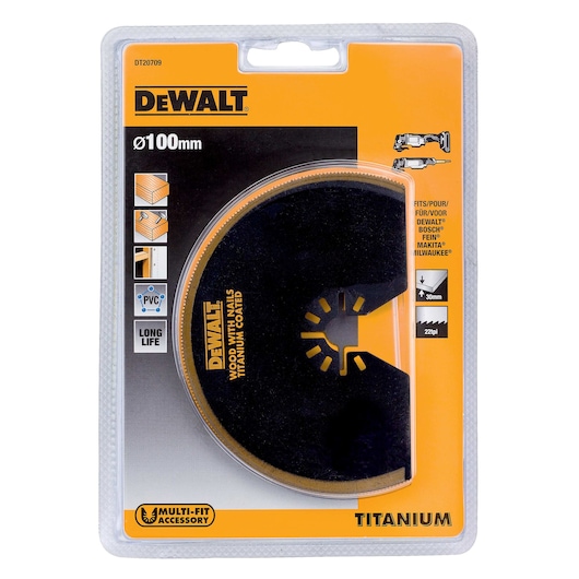 100 mm halvcirkelformad titanklinga för multitool