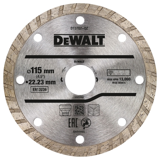 115x22.23mm Turbo Diamond Wheel  