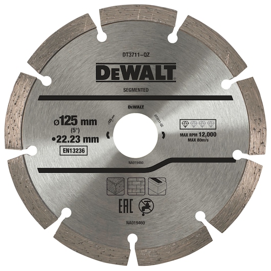 125x22.23mm Segmented Diamond Wheel