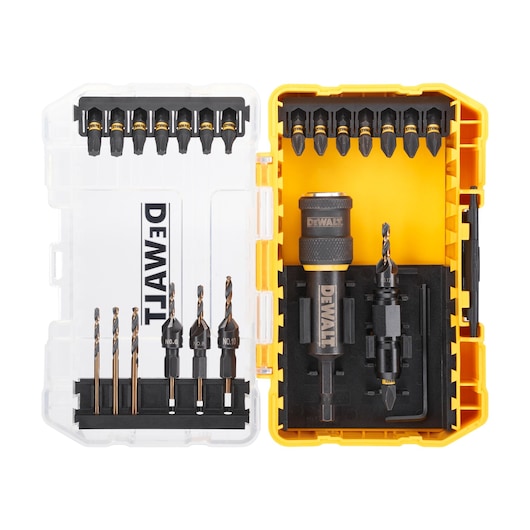 DEWALT Flip and Drive Set with case open