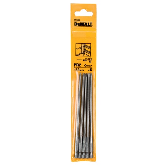 Skruvbits, PR2, 153 mm, 5 st