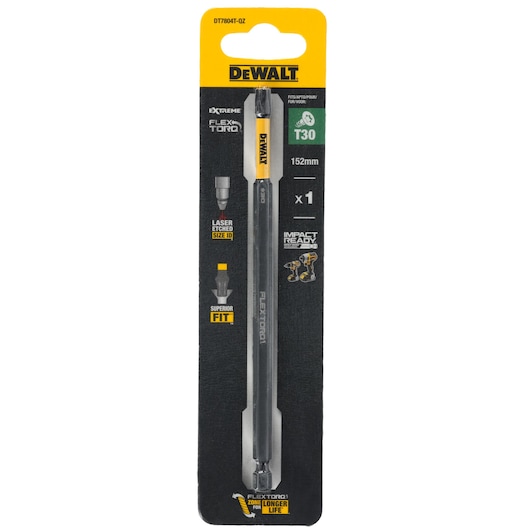 Packaging  of Flextorq Screwdriver Bit T30 152MM F