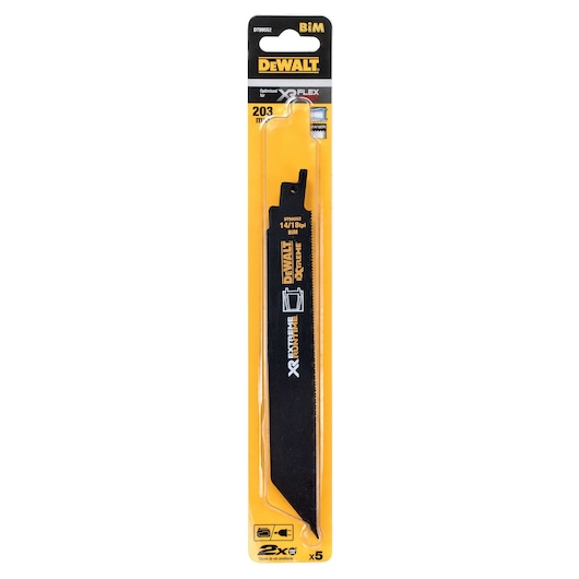 XR FlexVolt tigersågsblad 203mm, 14/18TPI, 5 Pack