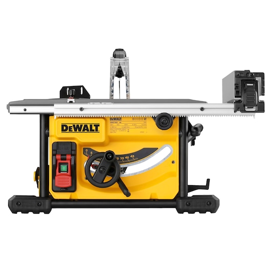 Profile of Compact Jobsite table saw.