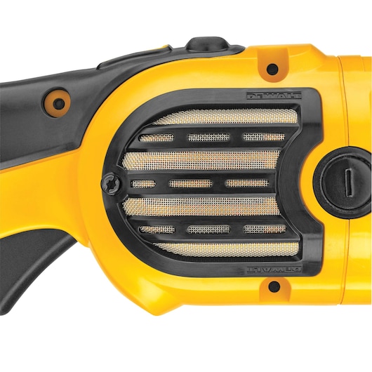 Wool ingestion shield feature of variable speed polisher with soft start.