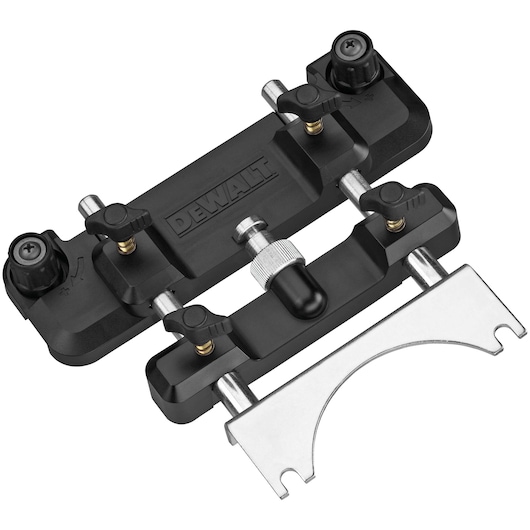 Profile of track saw router adapter.