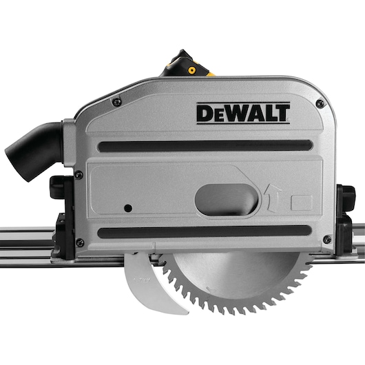 Straight plunge mechanism feature of track saw kit.