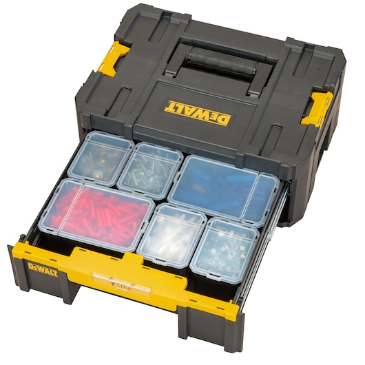 TSTAK® Förvaringslåda med utdragbar låda & sortimentsförvaring