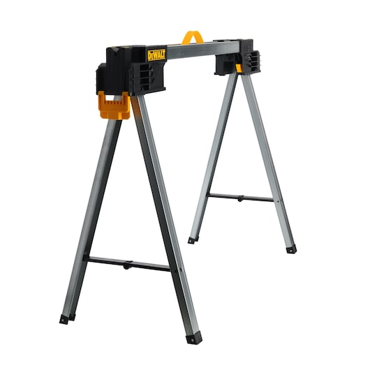 Left side angle of metal folding sawhorse