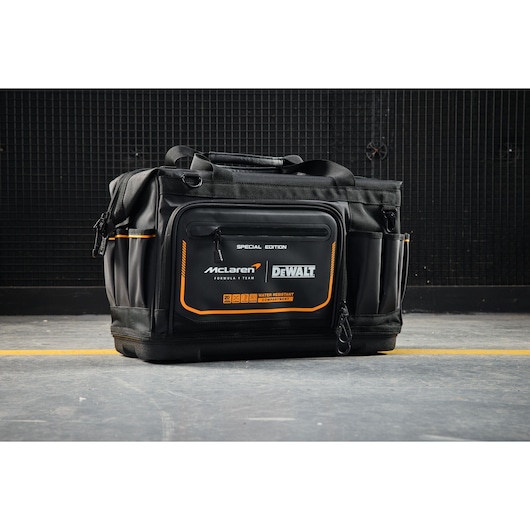 DEWALT McLaren tool bag, medium size, for carrying tools, water resistant and durable.