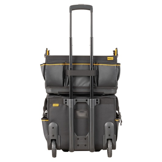 Dewalt 20" Pro Tool Tote on top of rolling tool bag"